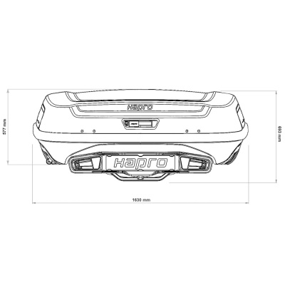  Автомобильный бокс на фаркоп Hapro Boxer L 420 Hexagon black, черный компании RackWorld